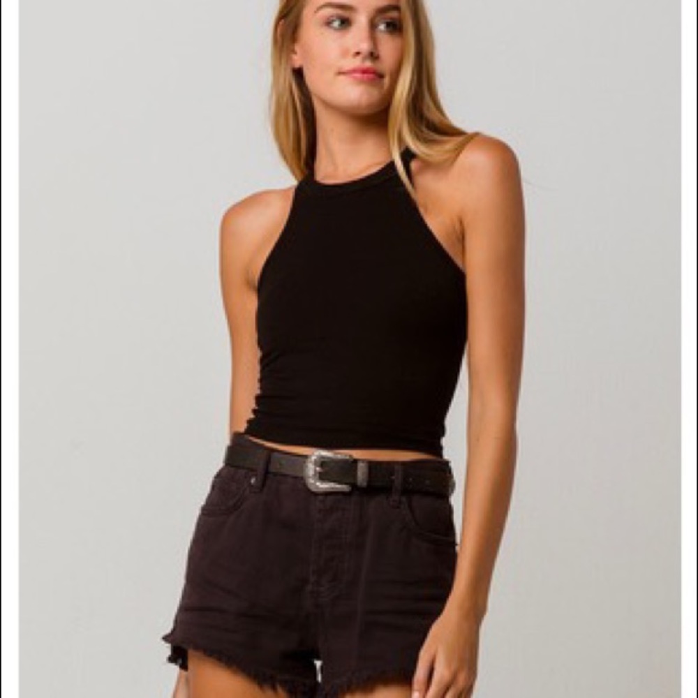 Abercrombie Black High Neck Tank